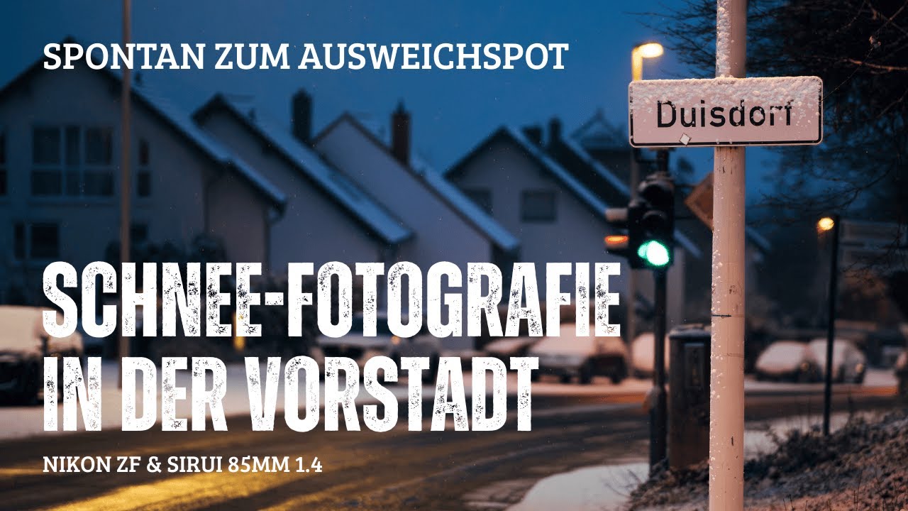 Schnee-Fotografie: Wenn die Wunsch-Location nicht liefert und die Vorstadt zum Ausweichspot wird.