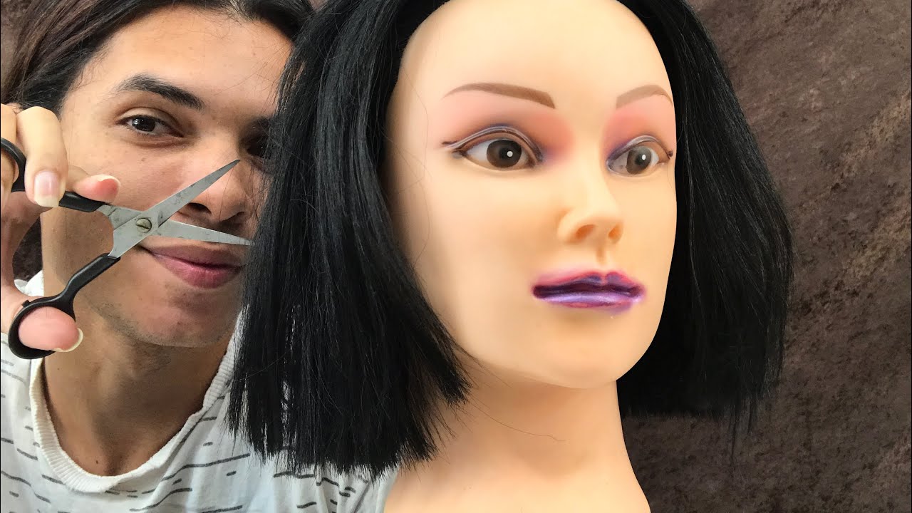 ASMR CORTE CURTO NO CABELO DA BONECA