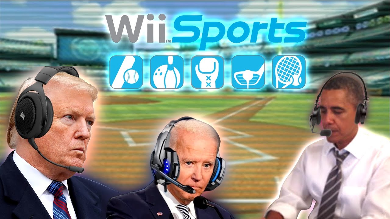 US Presidents Play Wii Sports Baseball