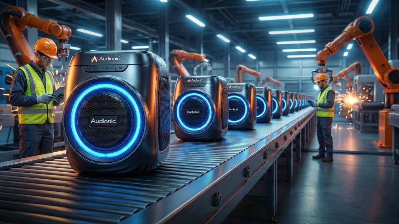 Inside Audionic Speaker Mega Factory 😱 | Line Production Process Revealed 🔊#factory #process #viral 