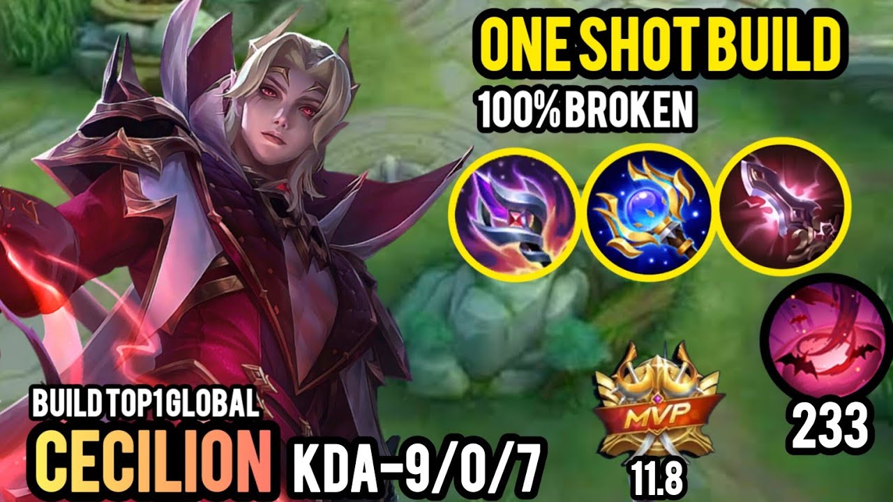 WARNING: this BUILD is 100% a ONE SHOT BUILD for CECILION | TOP GLOBAL CECILION BEST BUILD