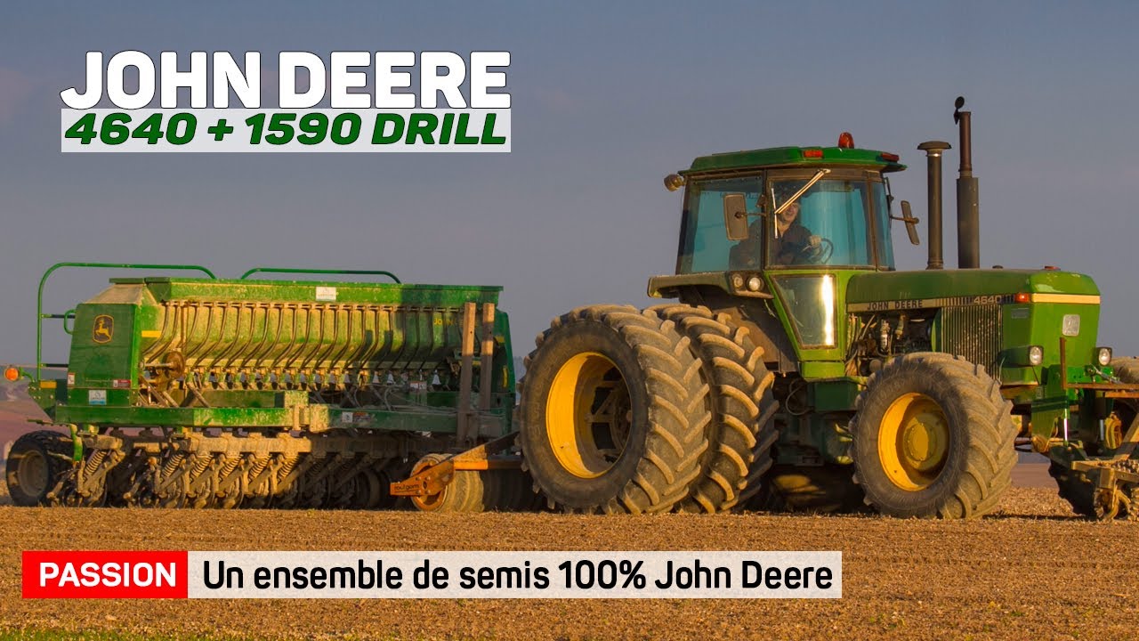 Youngtimer / Tracteur JOHN DEERE 4640 & semoir JD 1590