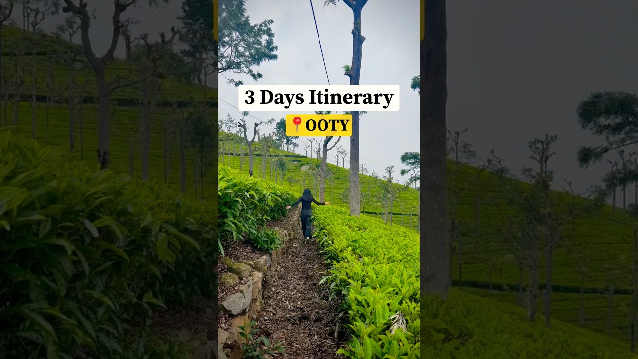 Ooty 3 Days Itinerary | Ooty Tourist Places #shorts #travel #ooty #tamilnadu #ootytrip #coonoor