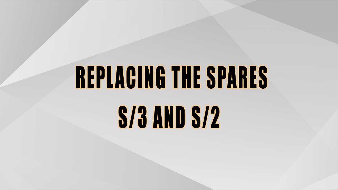 Gas Detectors - How replacing the spare S/3 and S/2