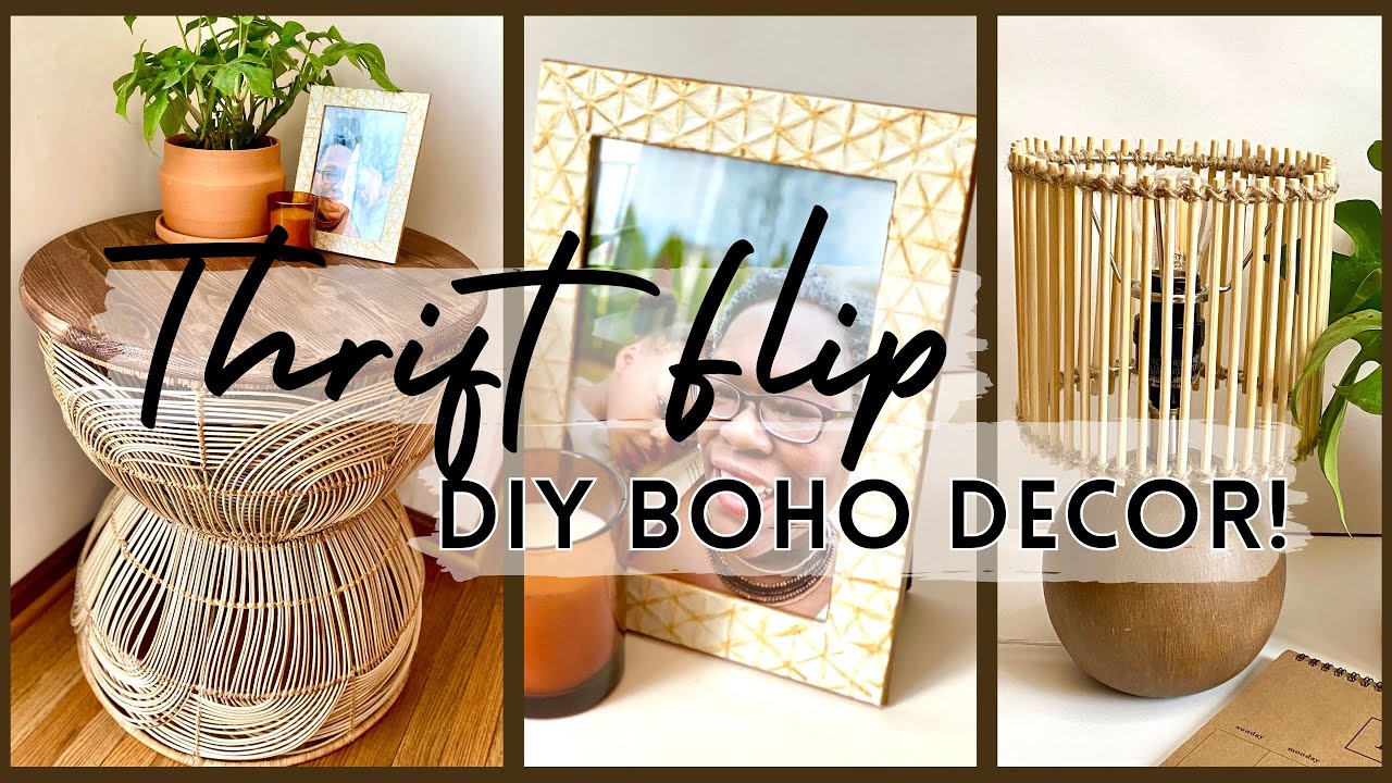 DIY Boho Room Decor Thrift Flip! Modern Farmhouse Trash to Treasure Look for Less Boho HomeDecor DIY