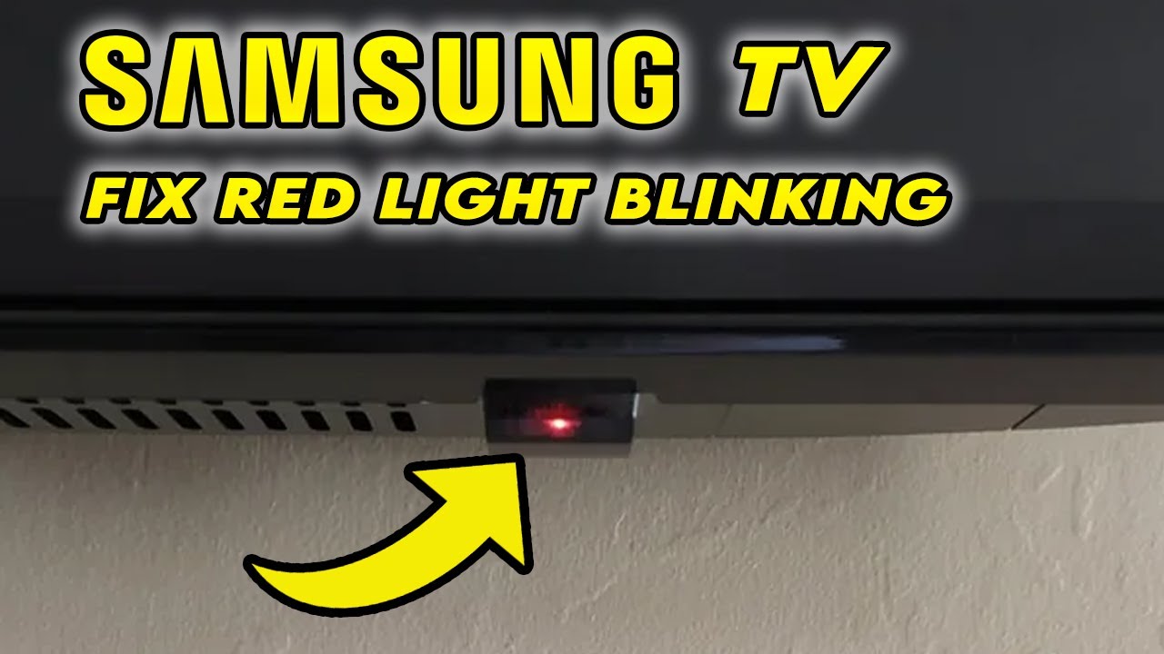 How to Fix Samsung TV with Red Light Flashing (won't turn On)