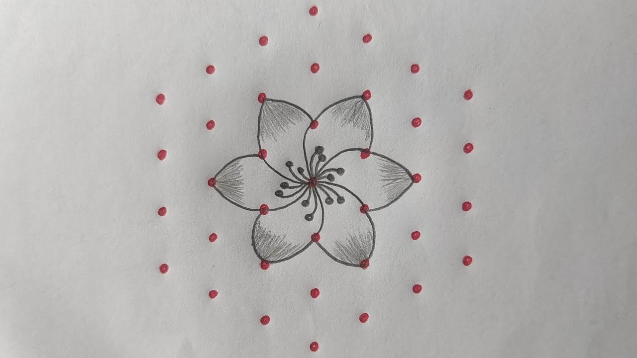 7*4 dots rangoli 🌻🌼 mahashivratri rangoli 🌼🌻flowers rangoli designs 🌻🌼simply and easy rangoli design