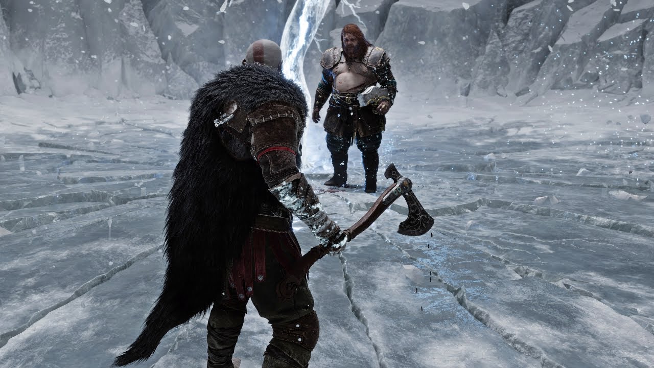 God of War Ragnarok — Кратос в плаще против Тора — GMGOW: геймплей с эффектом погружения в HUD бе...