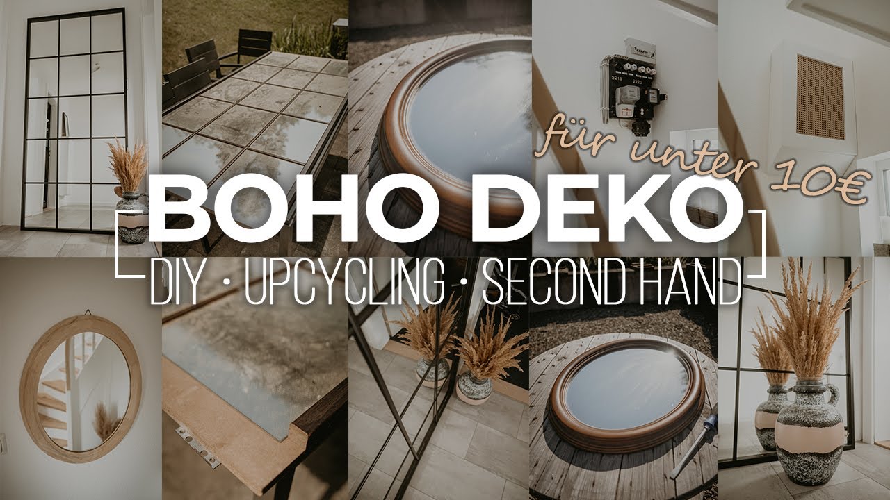 DIY BOHO DEKO für unter 10€ | UPCYCLING INSPO | SECOND HAND MAKEOVER