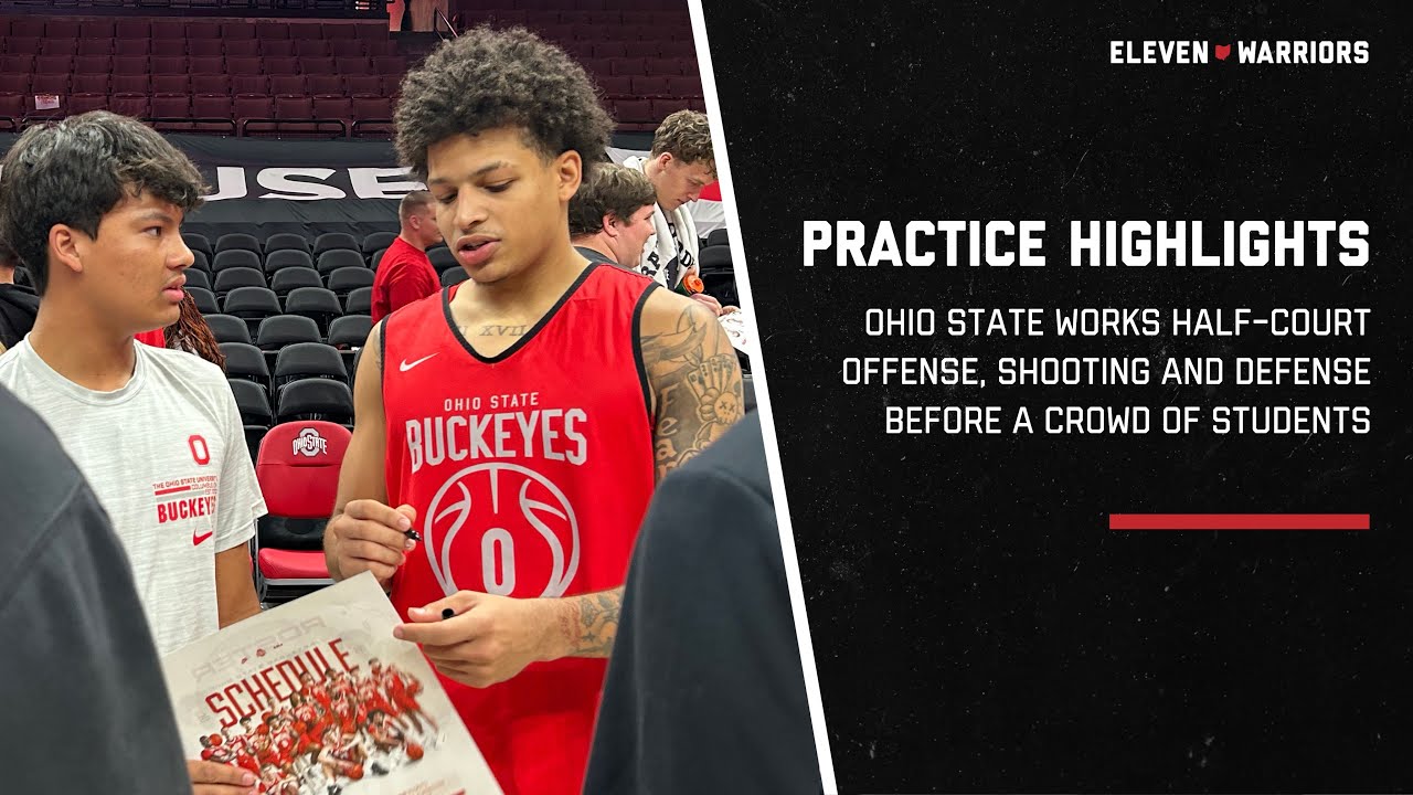 Highlights from Ohio State basketball student appreciation practice