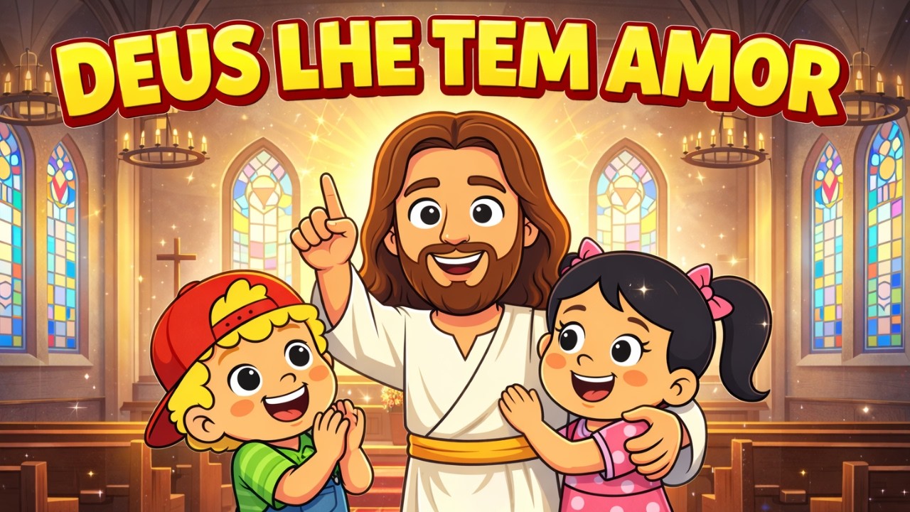 DEUS LHE TEM AMOR 🎵  Playlist Infantil de Louvor | Música Infantil Bíblica | Kids de Jesus