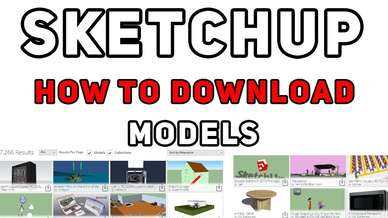 SKETCHUP HOW TO DOWNLOAD MODELS