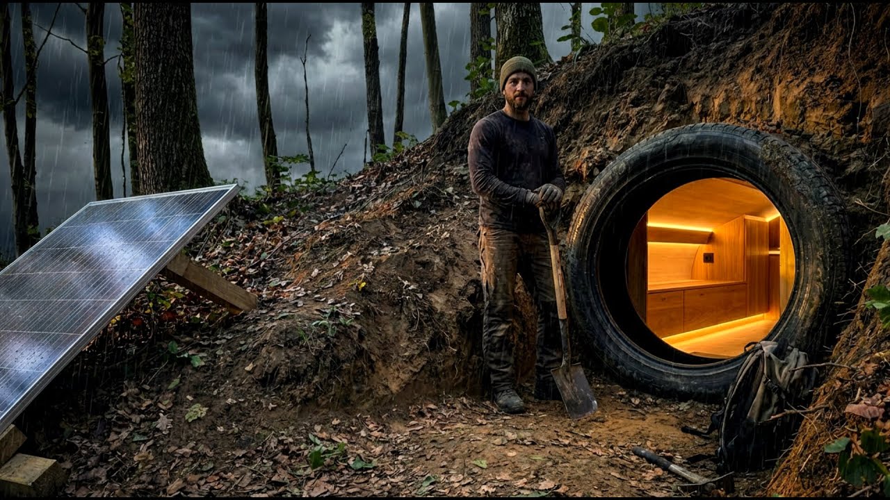 One Man Builds a Hidden Underground House in the Forest | Cinematic ASMR