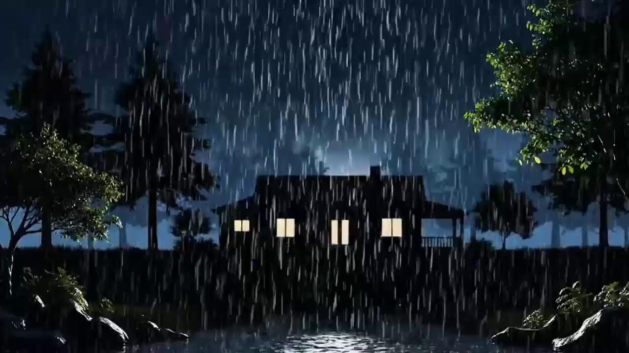 Heavy Rain & Distant Thunder Sounds for Deep Sleep and Relaxation