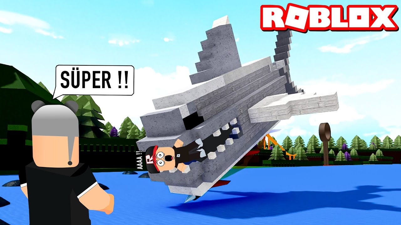 Köpek Balığı Gemisi Yaptık!! - Panda ile Roblox Build A Boat For Treasure