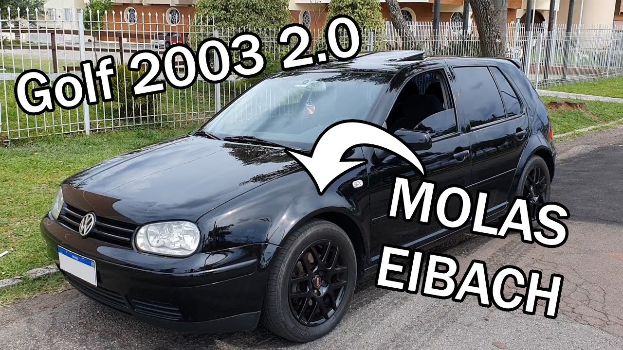 VW GOLF 2.0 2003 - MOLAS EIBACH INSTALADAS - OPINIÃO - VLOG 4 #golf #golfmk4 #golfsapao
