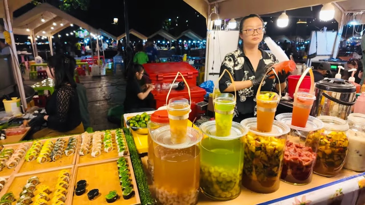 Amazing Popular! CAMBODIAN Street Food 2026 - Chaktomuk Night Market in Phnom Penh City