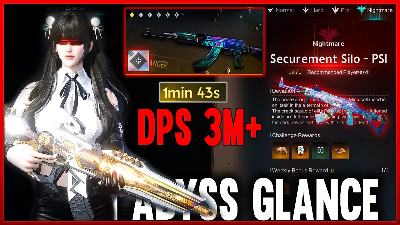 ONCE HUMAN HUGE DPS 3M+ KAM ABYSS GLANCE BUILD SOLO SILO PHI SPEED RUN - FROST VORTEX SHINY MODS