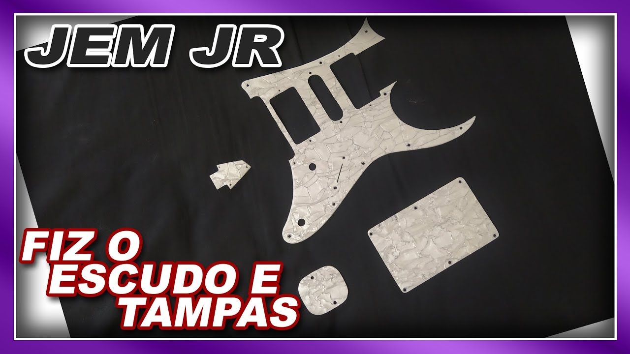 Fazendo Escudo e Tampas para a Ibanez Jem Jr com Acrílico Fantasia Perolado. (LUTHIERIA CASEIRA)