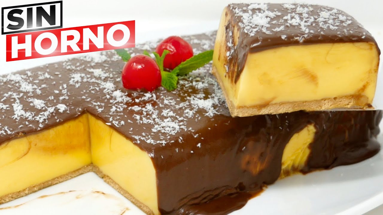 La tarta más FÁCIL y RICA! Tarta de flan de la abuela, la tradicional 😍😋 SIN HORNO y rápida # 858