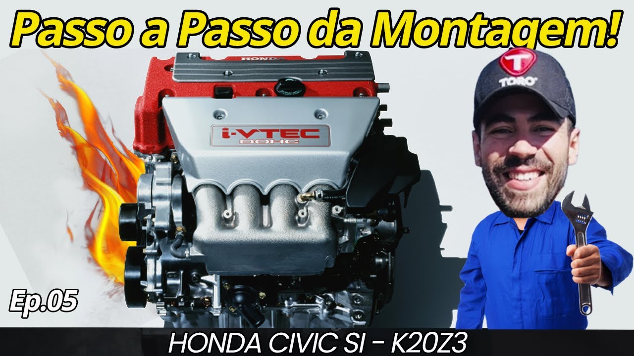 CIVIC SI | Montagem do motor k20 em detalhes ! | Ep 05