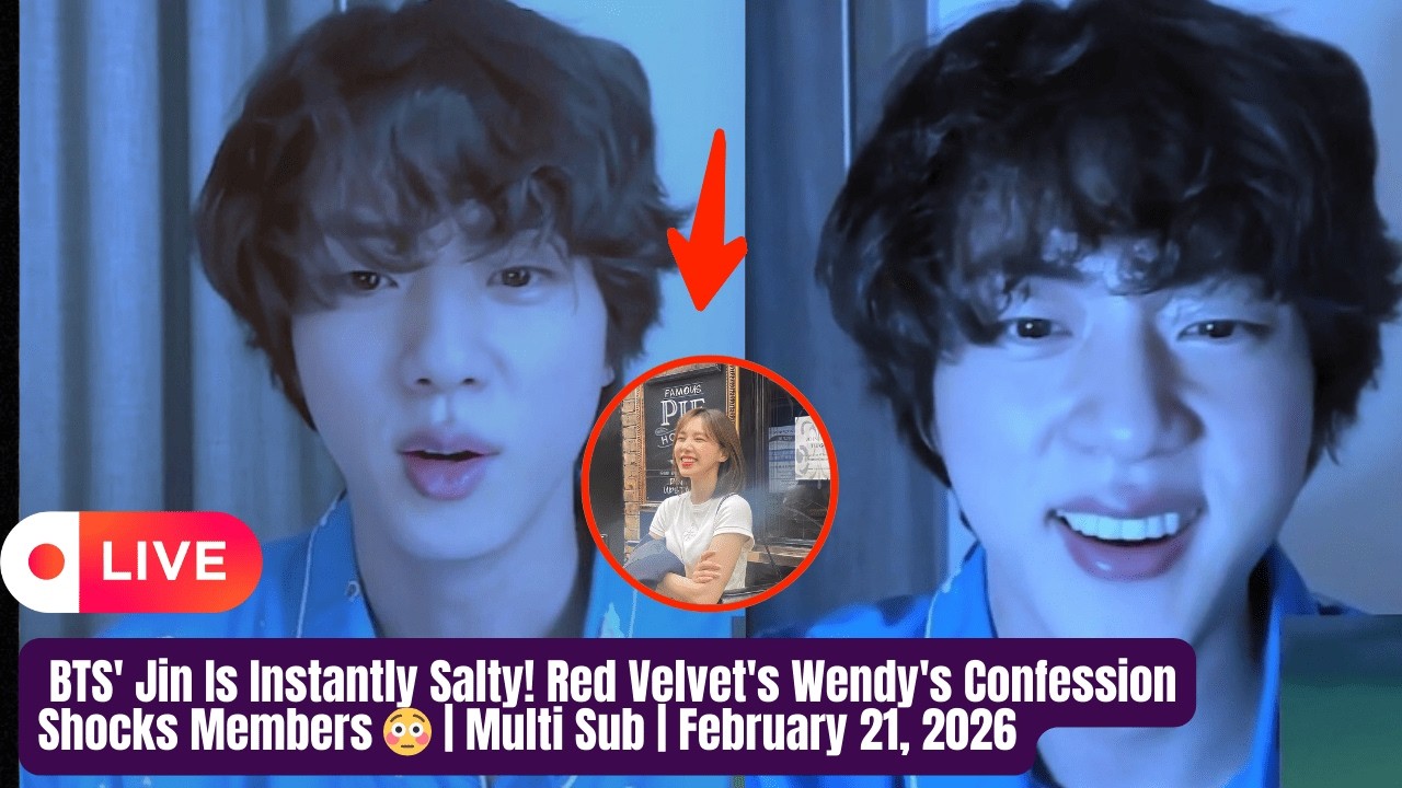 LIVE 🔴 Jin BTS Gets Flustered 😳 Hearing Wendy Red Velvet Confession | 21 Feb 2026 #jin #bts #army