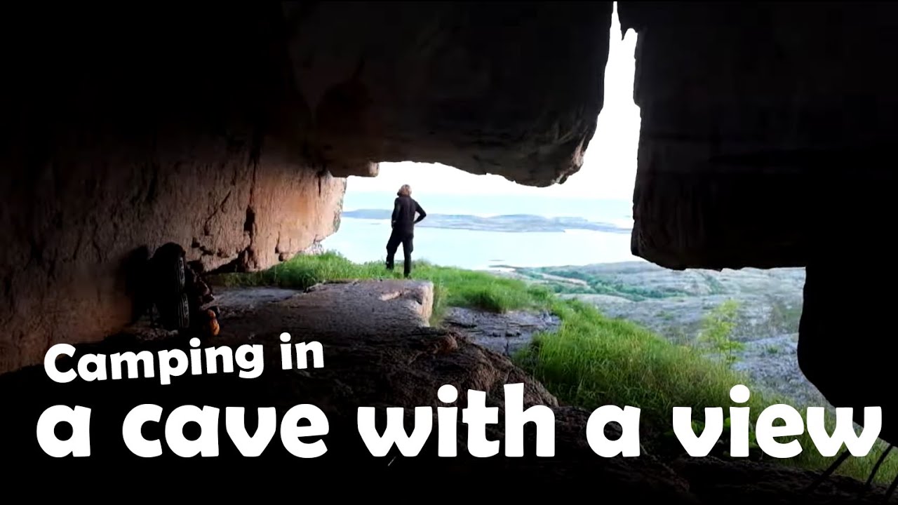 Excellent Norwegian island nature and camp in a cave with a view