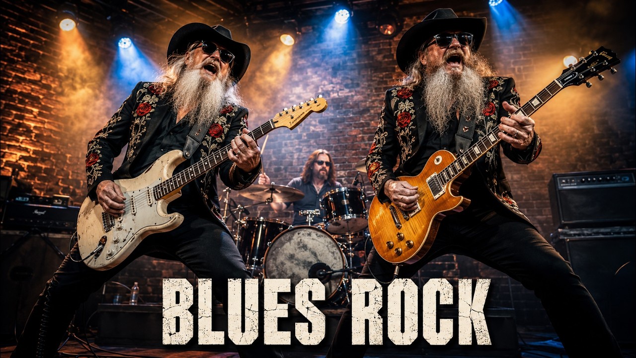 ZZ Top, SRV, Eric Clapton Inspired &ndash; Texas Blues Rock Power Guitar & Raspy Voices