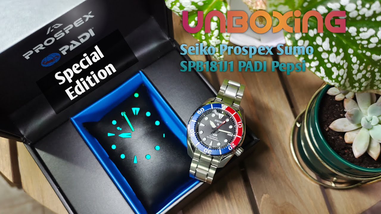 Unboxing SEIKO Prospex SPB181J1 Sumo PADI Pepsi | Special Edition
