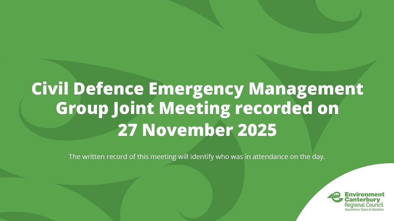 Civil Defence Emergency Management Group Joint Committee 27 November 2025