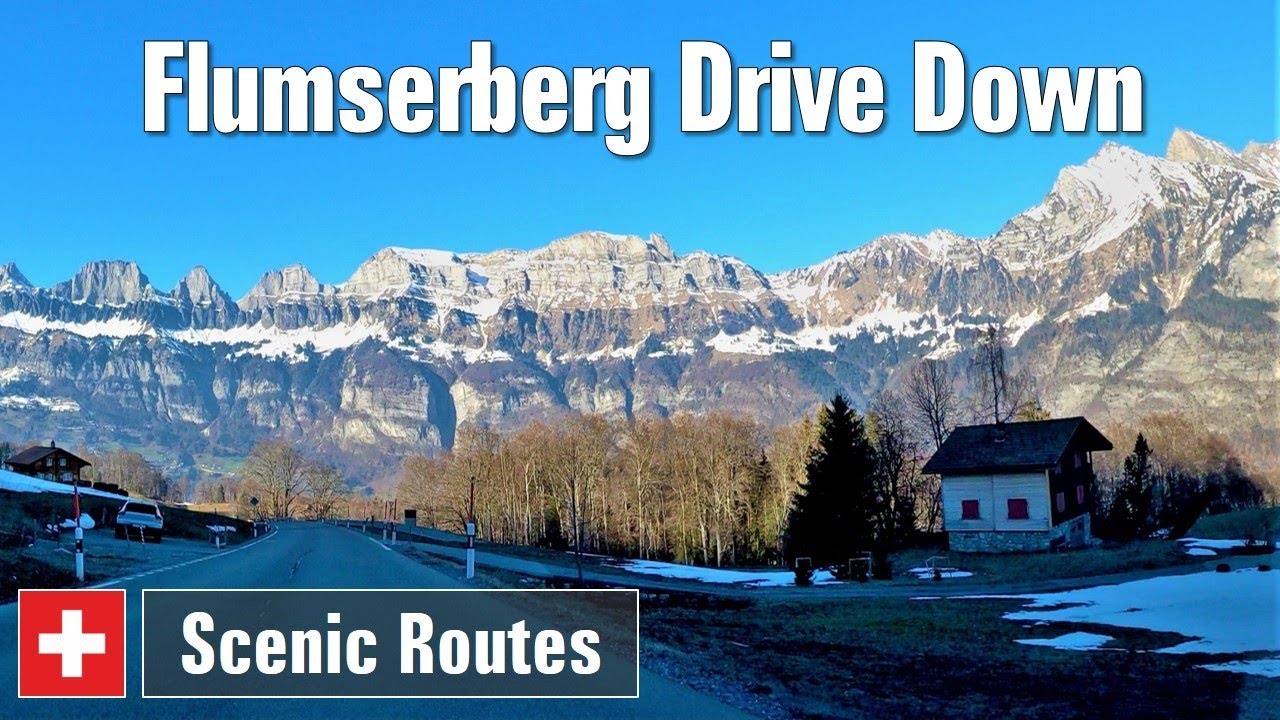 Flumserberg ⛰️ Drive Down (4K) - Driving on Scenic Routes Switzerland