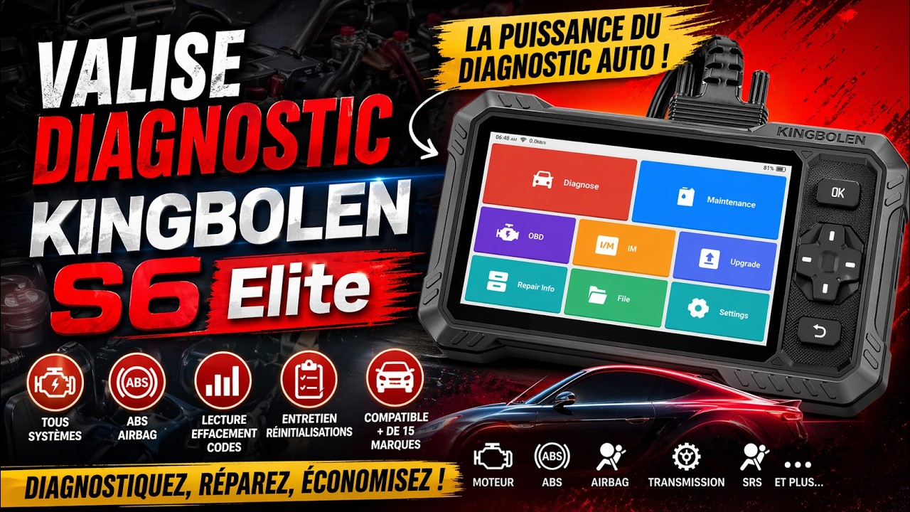Valise Diagnostic KINGBOLEN S6 Elite 🔥 idéal pour commencer le DIAG AUTO 🚗