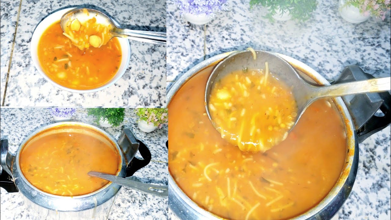 الحريرة المغريبة باسهل طريقة وكتجي لذيذة رووووعه😋😋