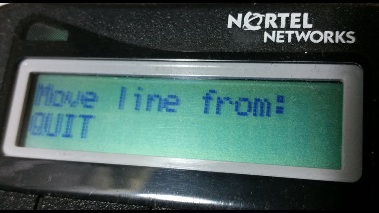 Move line appearance on Nortel Norstar