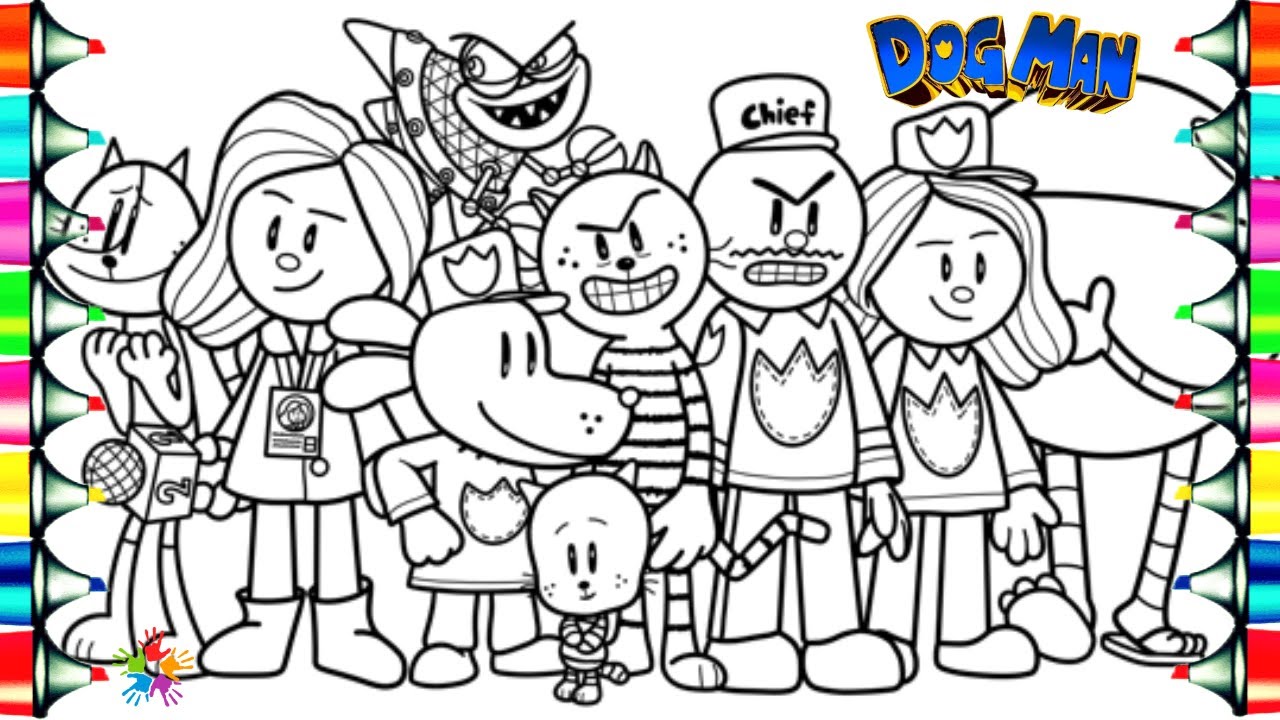 Dog Man Movie New Coloring Pages / How to Color All Main Characters from DogMan / NCS Music