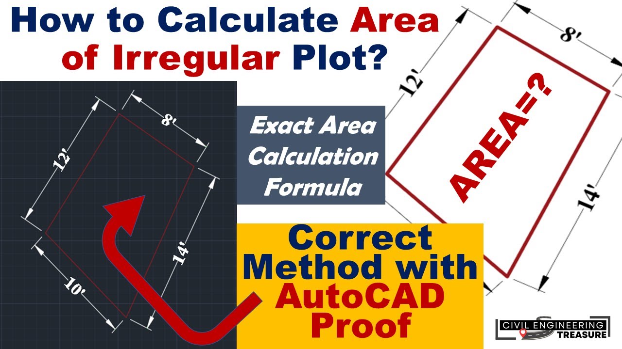 Correct method for area of irregular land?|which formula is used to find area of irregular land?