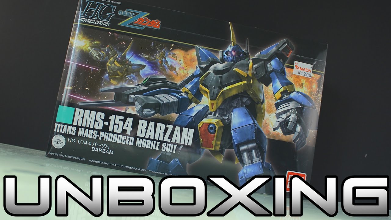 HG RMS-154 Barzam - MOBILE SUIT ZETA GUNDAM - Gunpla Unboxing