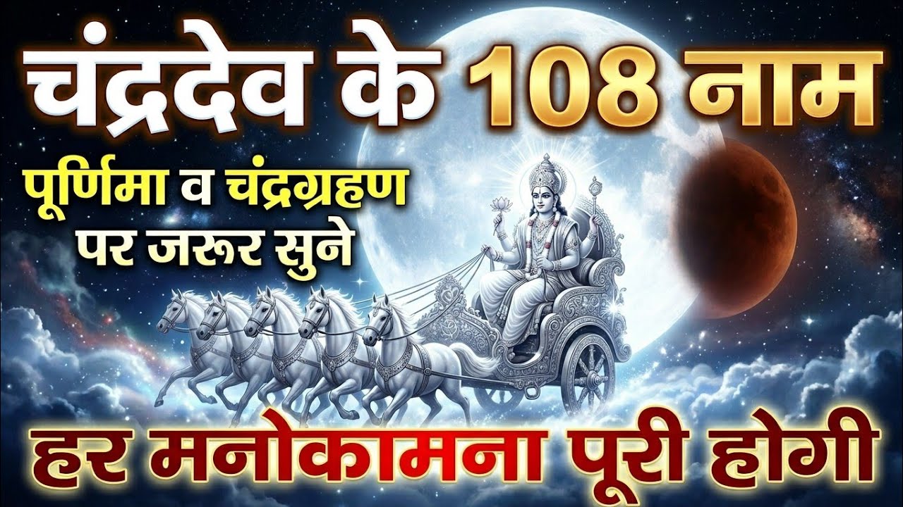 आज पूर्णिमा व चन्द्र ग्रहण पर अवश्य सुने चन्द्र देव के108 नाम##bhakti #viral #astrology 