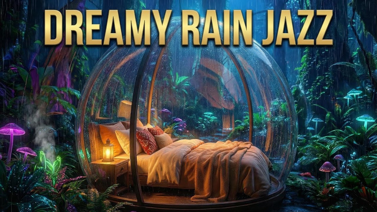 Dreamy Rain Jazz & Relaxing Music 🌧️ Surreal Nature Ambience for Study  #JazzMusic #RainSounds