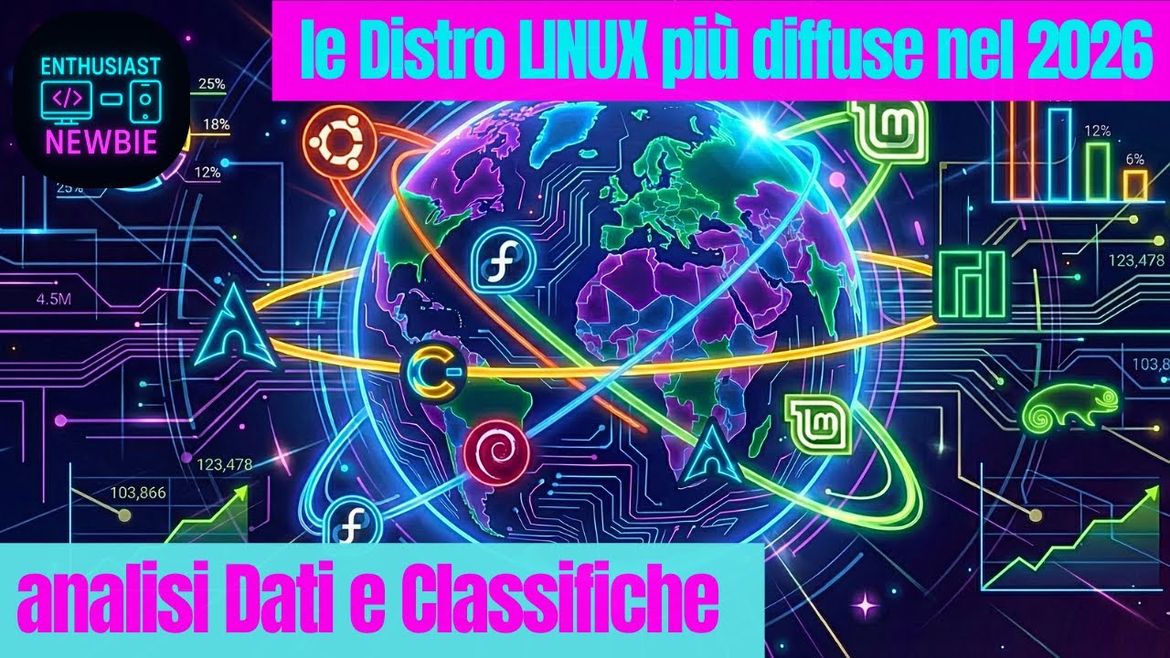 Le Distro Linux🐧 più utilizzate nel 2026 (Dati e Sondaggi 📊)