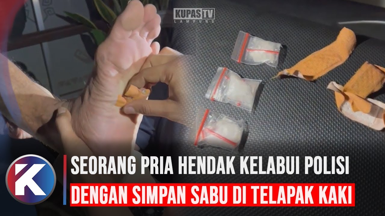 Coba Kelabui Polisi, Pria Asal Bandar Lampung Simpan Sabu Dibawah Telapak Kaki