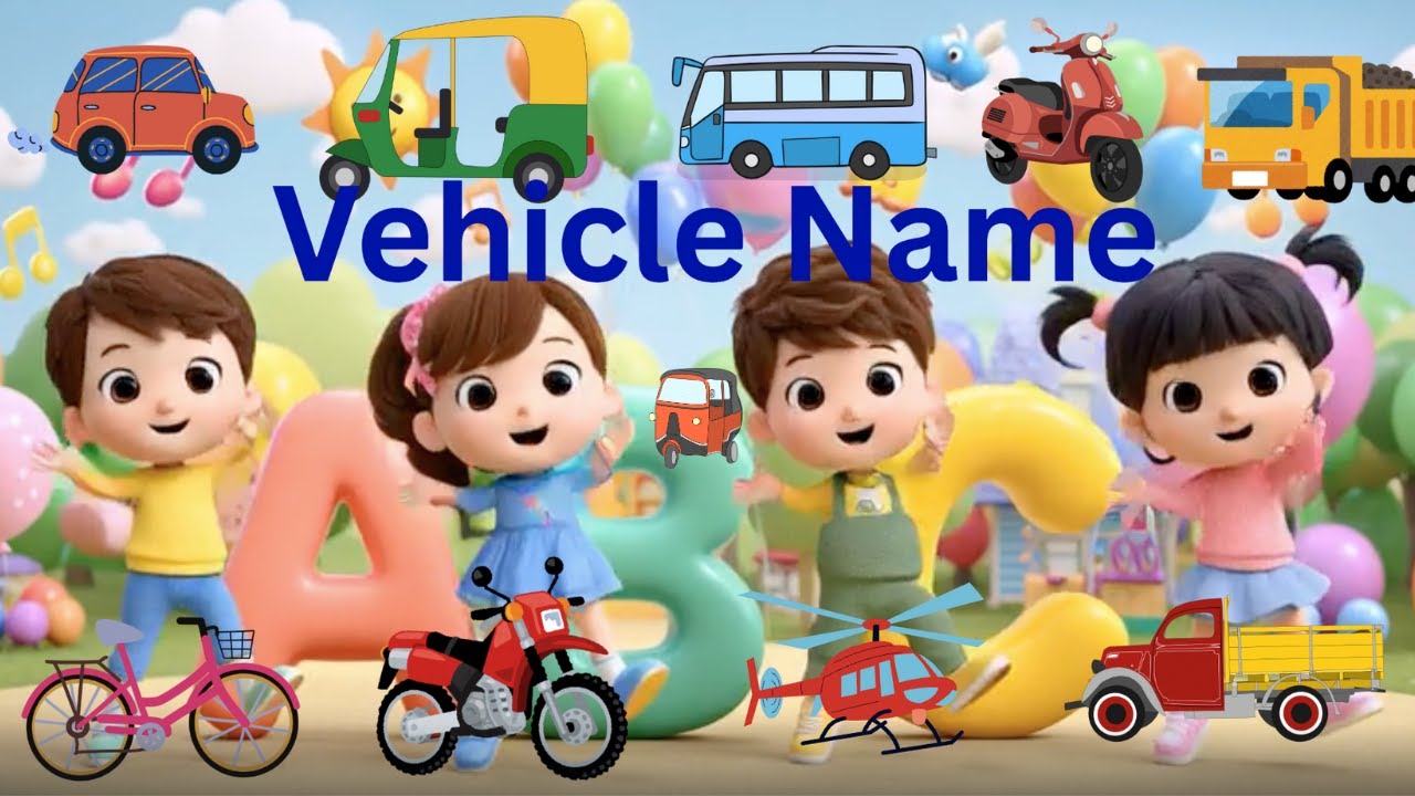 Vehicles for Kids 🚗🚜 | Learn Car, Bus, Truck & More | Kids Learning Video |Vehicle video 4K