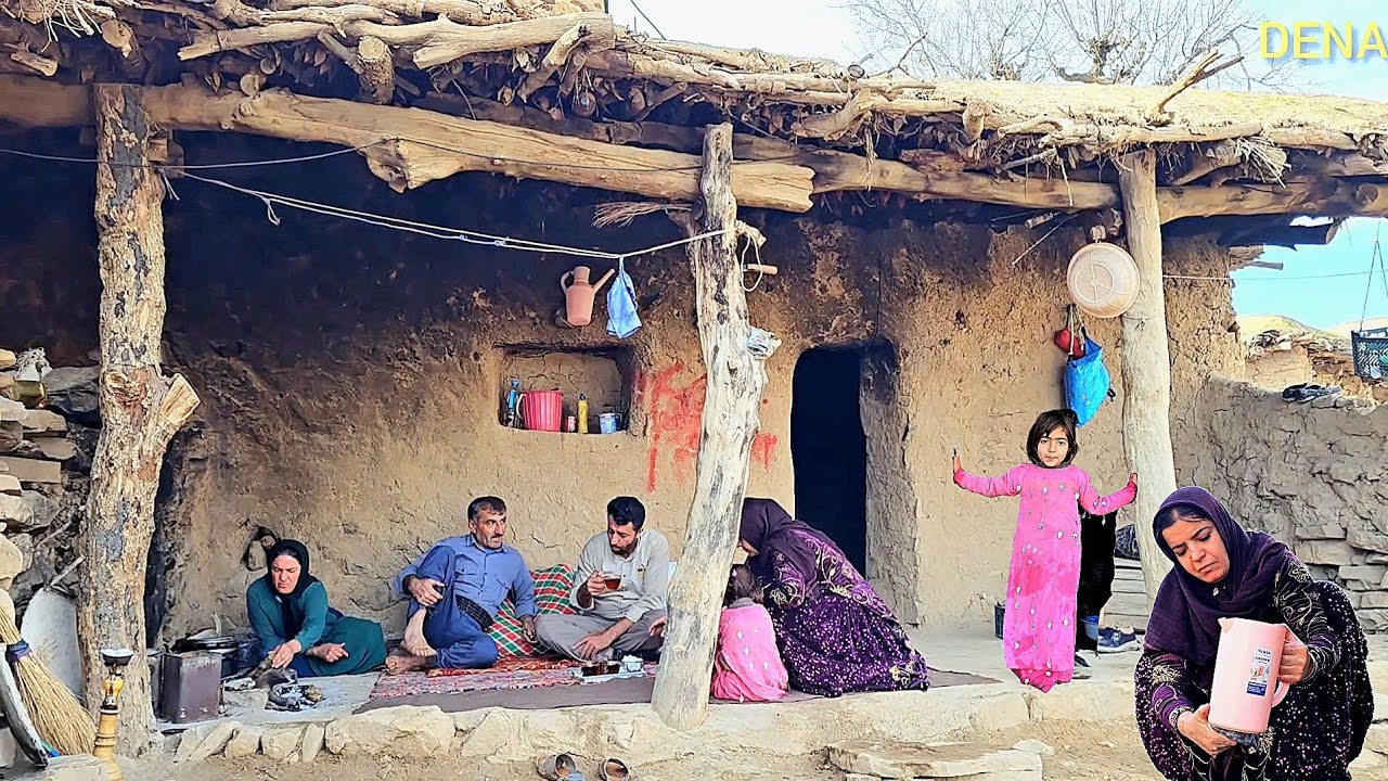 Visiting the nomadic family. A party in the nomads of Iran