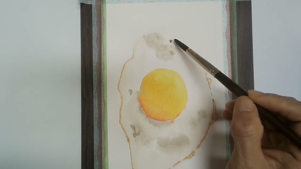 fried egg EP 178 #koreancalligraphy #수채캘리그라피 #postcard #달걀후라이