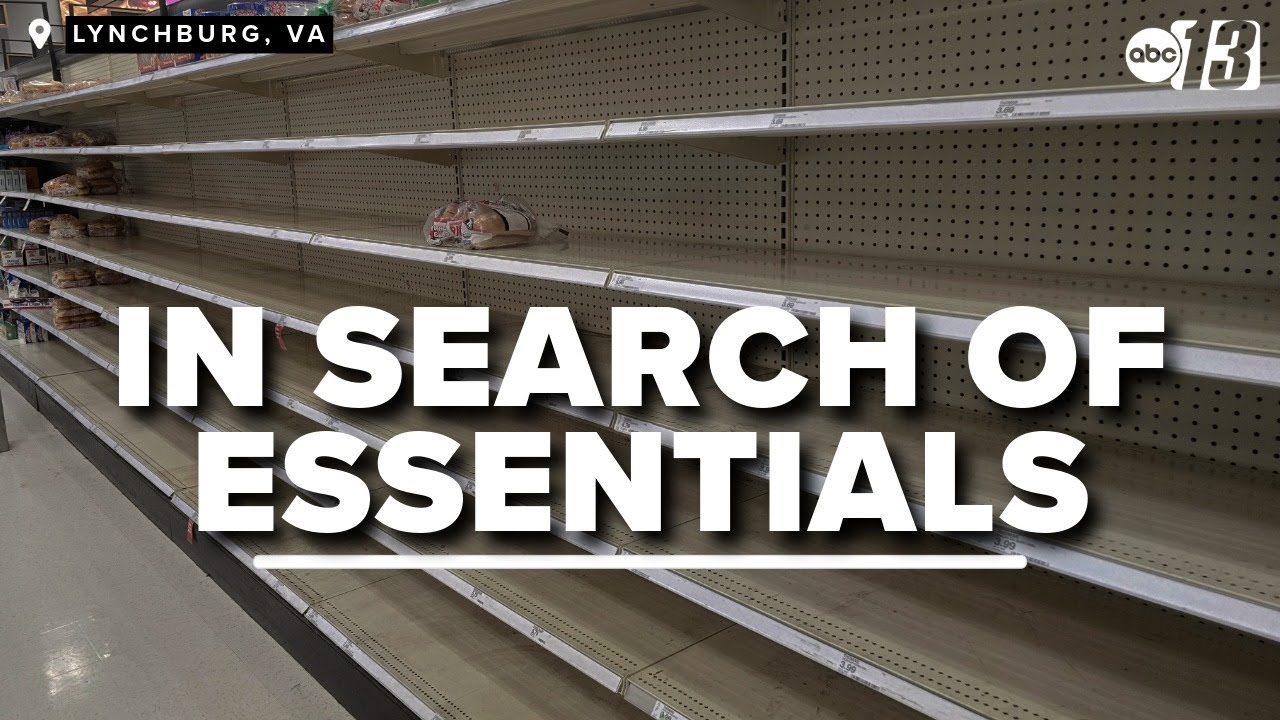 Empty shelves on stores ahead of snowstorm