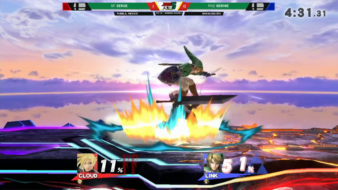 Smash Factor 6 - SF | Serge (Cloud) Vs. Phz | Bernie (Link) - Winners Top 32
