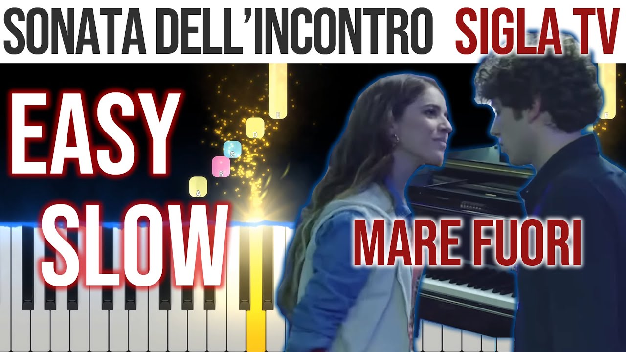 Sonata dell'Incontro tra Filippo e Naditza - Mare Fuori - EASY SLOW Piano Tutorial 🎹 Viaggio 4K🤙