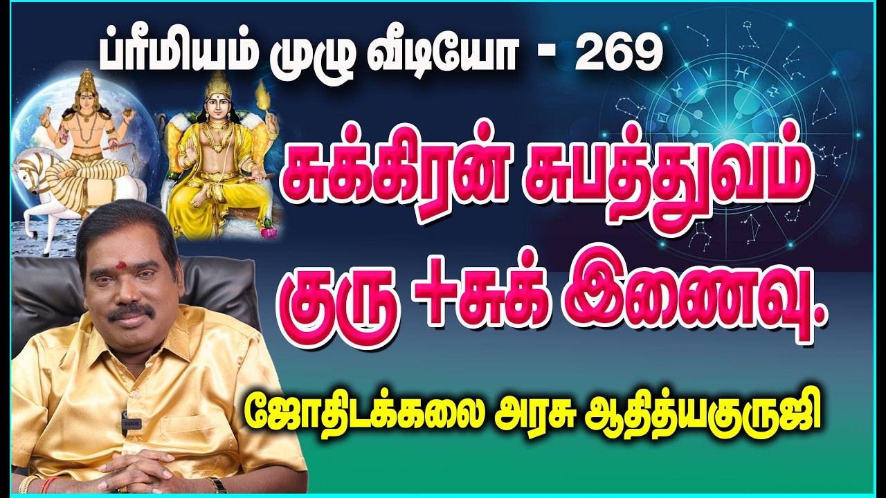 CONJUNCTION OF VENUS & JUPITER +VENUS SUBATHUVA-சுக்கிரன் சுபத்துவம் குரு +சுக் இணைவு. #adityaguruji