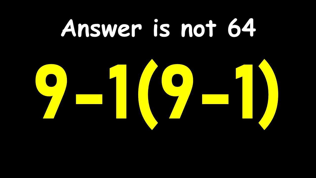 Only 1 in 5 Can Solve This Math Problem!