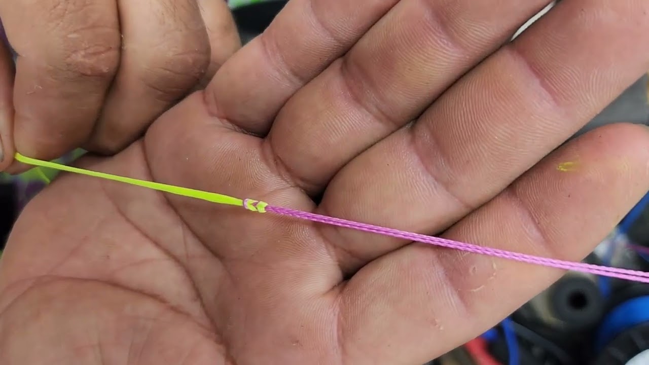 Splicing and tying Solid braid to Hollow core 3 knots to make it work